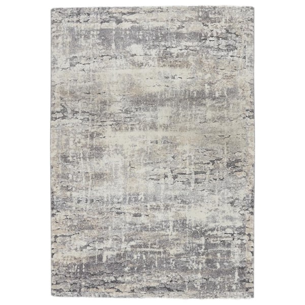 Benton Gray/Ivory 8 ft. x 10 ft. Abstract Area Rug