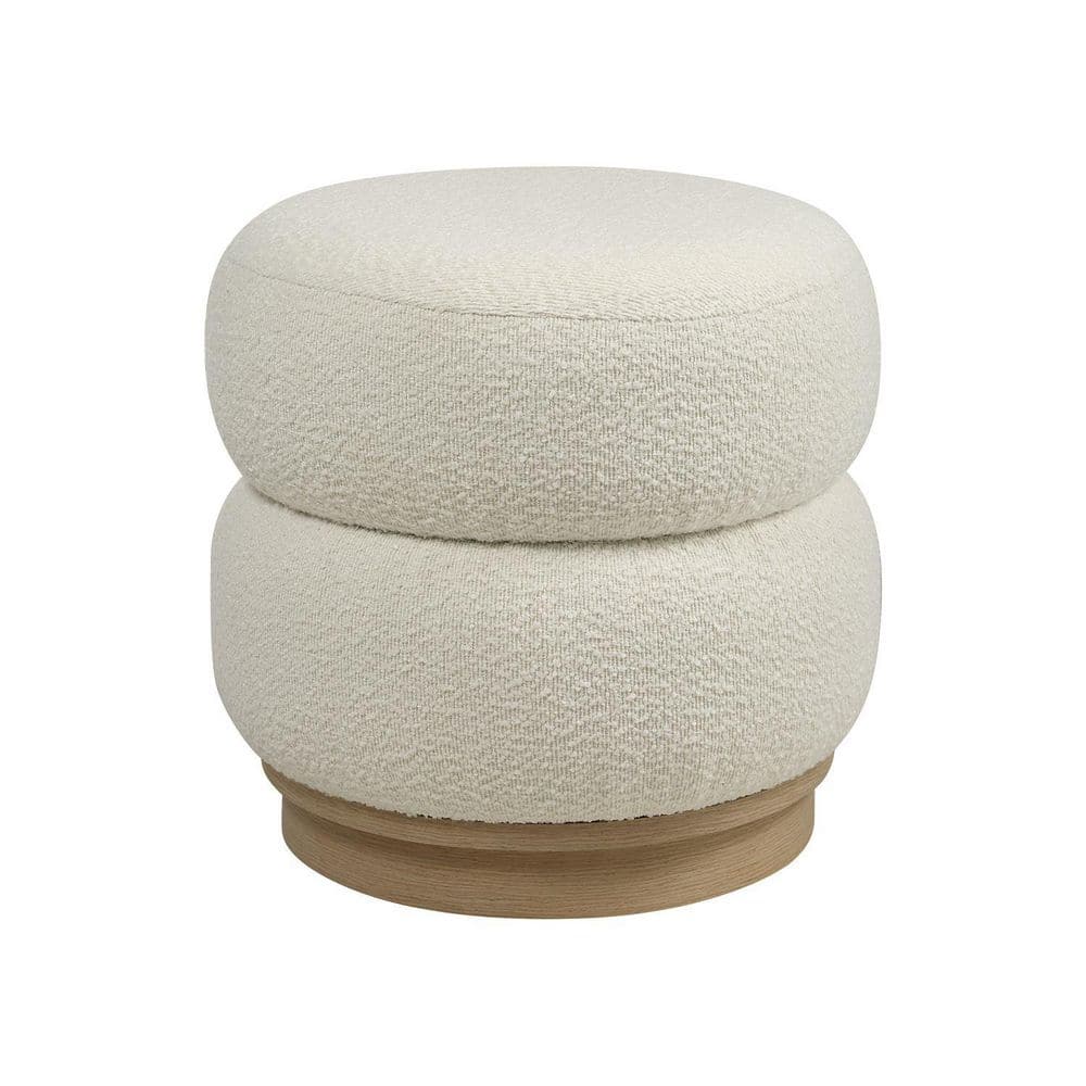 Ivory Velvet Round Accent 18 in. H Ottoman price history on PriceWatchPro