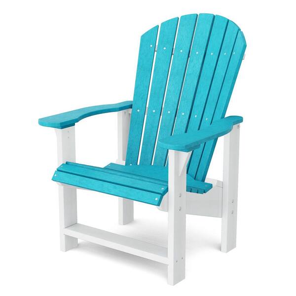 Bar Height Adirondack Swivel Chair- Aruba Blue & White main image 1