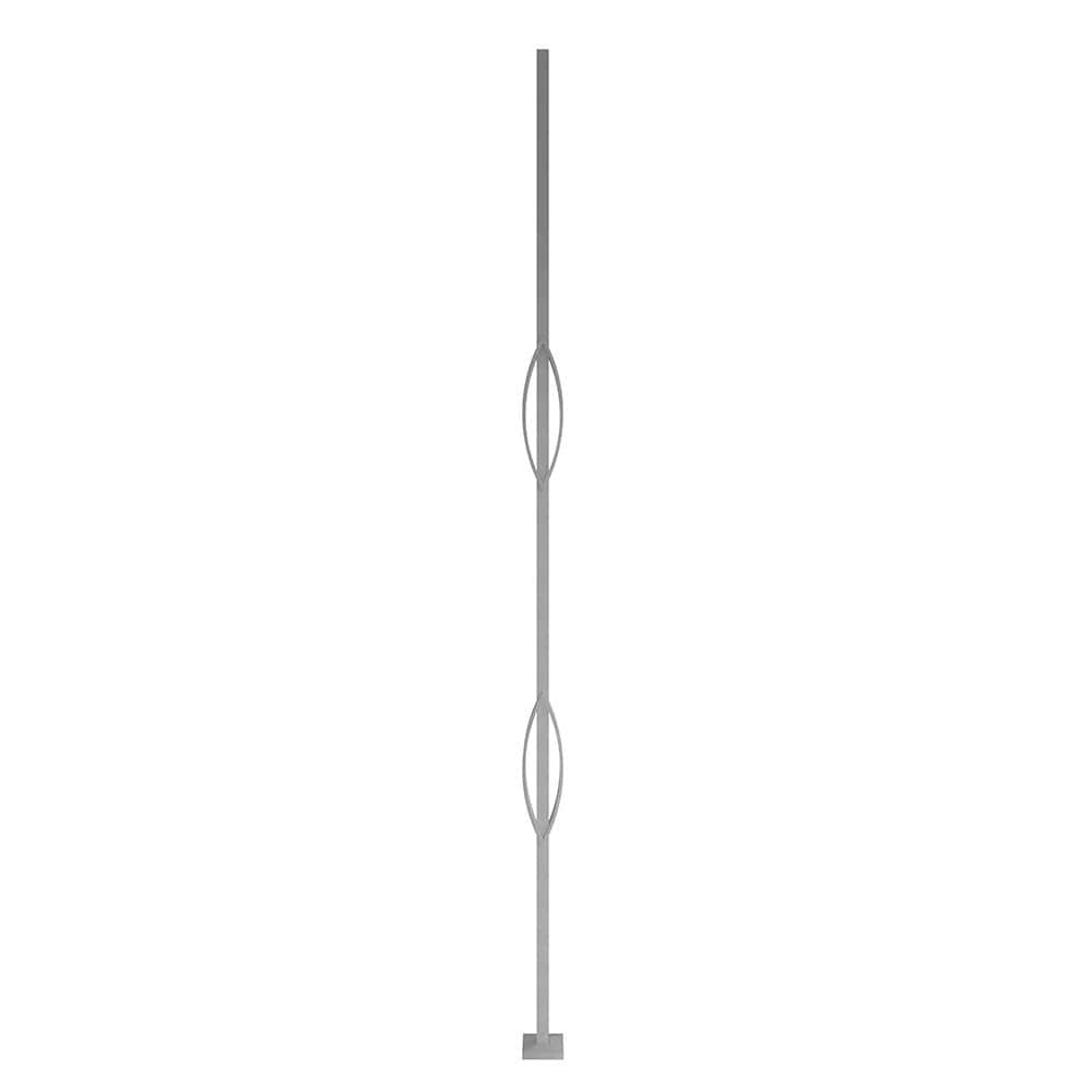 Leaf Stainless Steel Baluster 1 3/8 in. x 1 5/8 in. x 41 in. 2-ornament (12