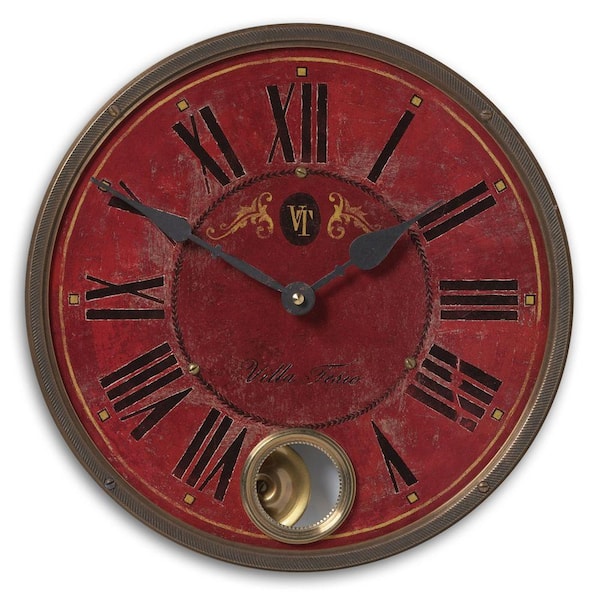 Global Direct 11 in. Antique Reproduction Round Wall clock-DISCONTINUED
