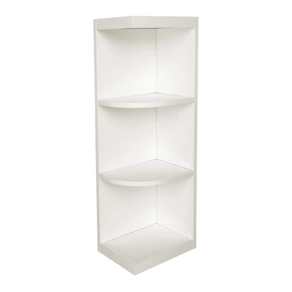 Plywell Ready to Assemble 9x30x12 in. Shaker 1 Door Wall Cabinet with 2-Shelf in White