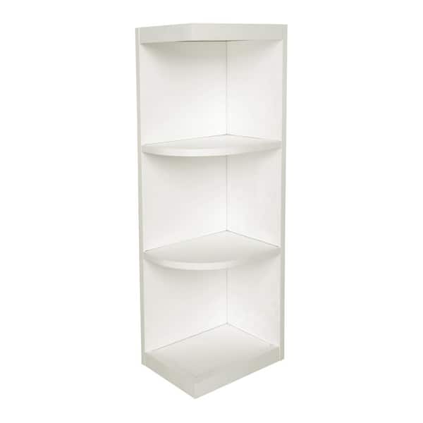 Plywell Ready to Assemble 12x30x12 in. Shaker Wall End Open Shelf Cabinet in White