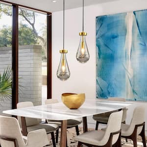 Set of 1 Minimalist Raindrop Ceiling Light Glass Lampshade Pendant for Kitchen Island Dining Room Bedroom Hallway