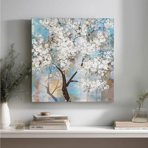 Yosemite Home Decor 20 in. x 20 in. "Tree In Bloom" Hand Painted Contemporary Artwork