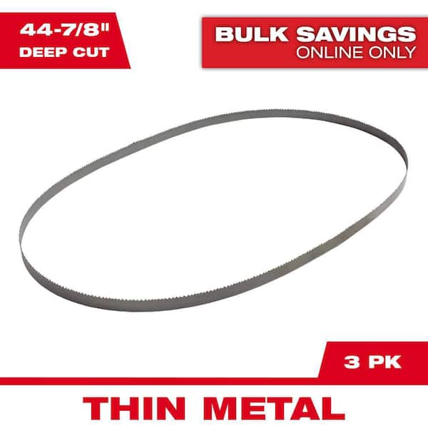 Milwaukee 44-7/8 in. 14/18 TPI Deep Cut Portable Bi-Metal Band Saw Blade (3-Pack) For M18 FUEL/Corded