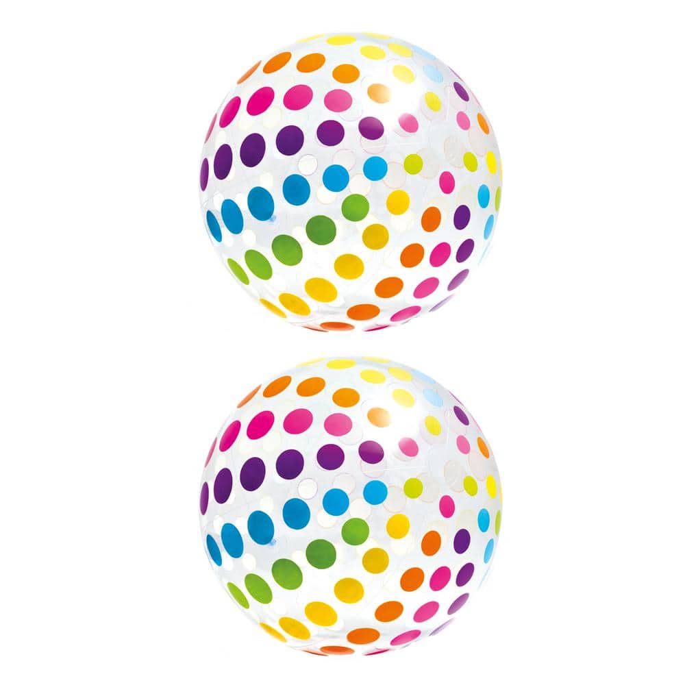 2x Large  BEACH BALL 20" Giant Blow Up Holiday Pool Party Swimming Garden Park 