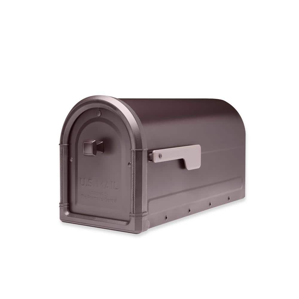 Roxbury Rubbed Bronze Aluminum Post Mount Mailbox