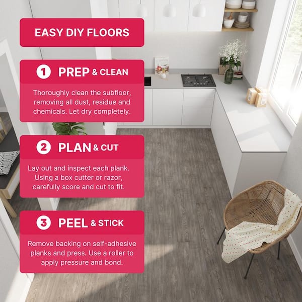 Take Home Sample - BaseCore Smoked Luxury Vinyl Flooring - 6 in. W x 12 in. L