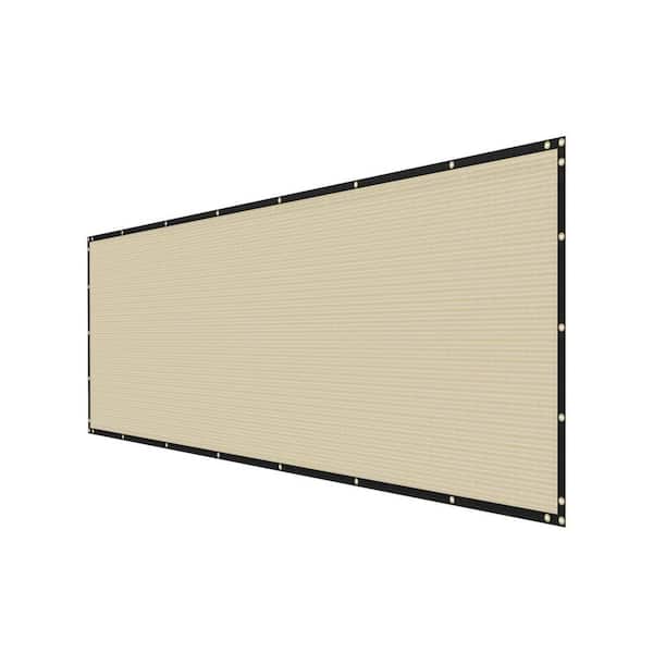 6 ft. x 50 ft. Beige Polyethylene Privacy Fence Screen
