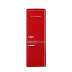 Classic Retro 21.6 in. 7 cu. ft. Retro Bottom Freezer Refrigerator in Candy Red, ENERGY STAR