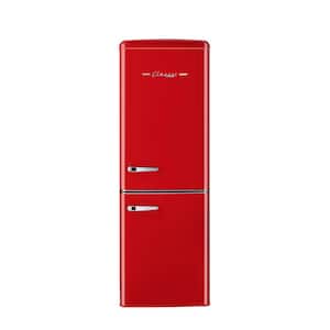 Classic Retro 21.6 in. 7 cu. ft. Retro Bottom Freezer Refrigerator in Candy Red, ENERGY STAR