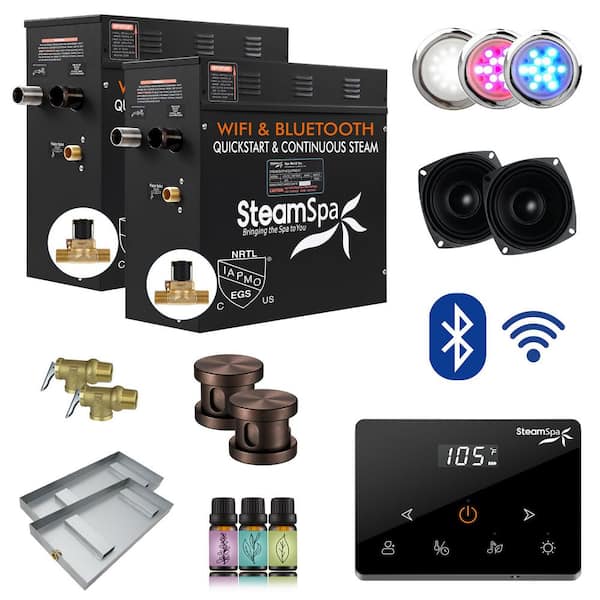 Black Series 15000-Watt Steam Generator with Fully Wireless Remote, Bluetooth, WiFi and Auto Drain in Oil Rubbed Bronze