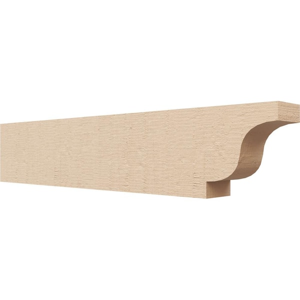 Ekena Millwork 2-in. x 4-in. x 20-in. Newport Woodgrain, Primed Tan Timberthane Polyurethane Rafter Tail Brace
