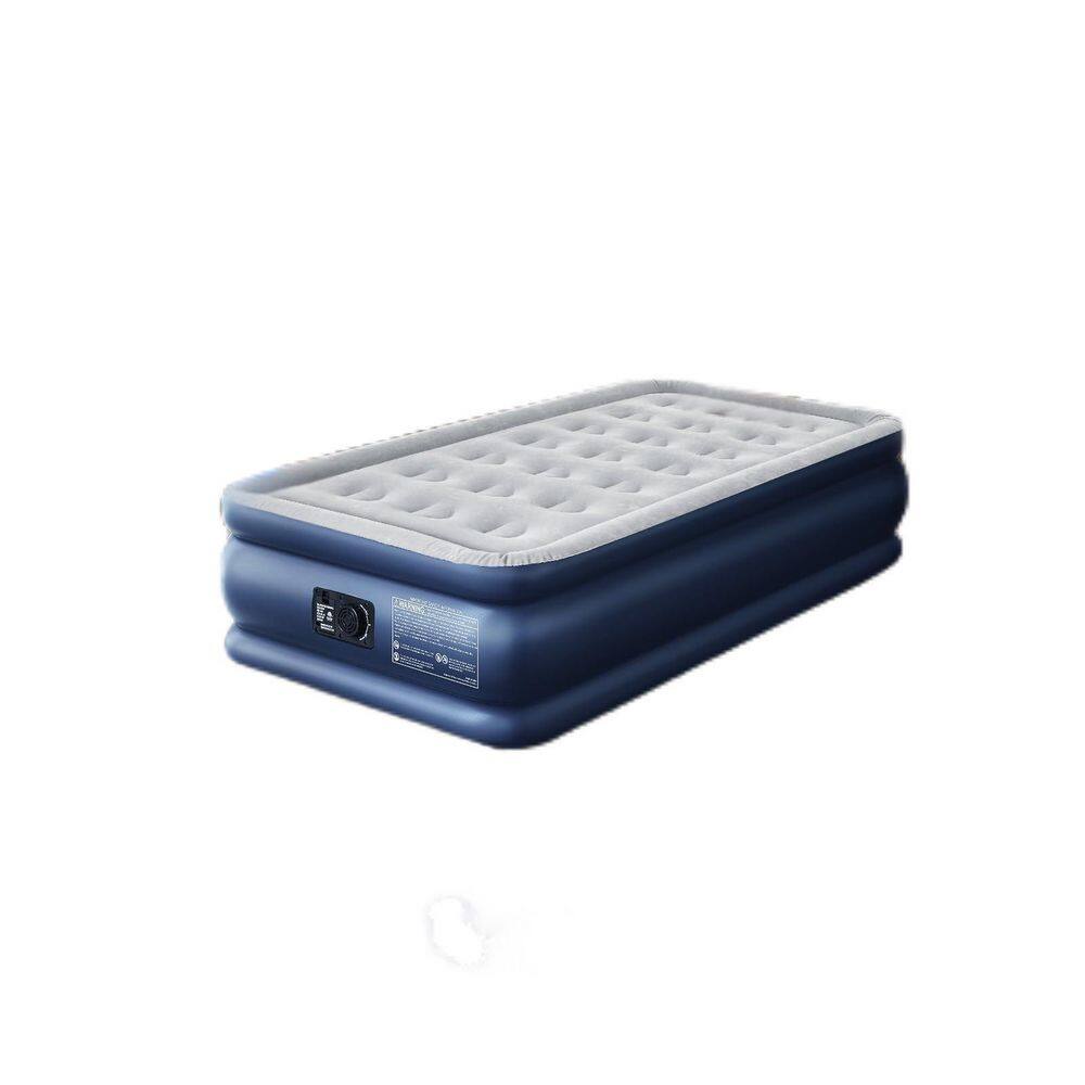 18 in. Raised FoldableTwin Air Mattress with Built-in PumpDeflation, 550 lb