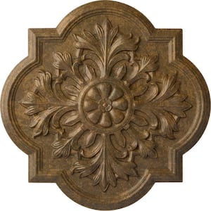20 in. x 1-3/4 in. Bonetti Urethane Ceiling Medallion (Fits Canopies upto 5-1/8 in.), Rubbed Bronze