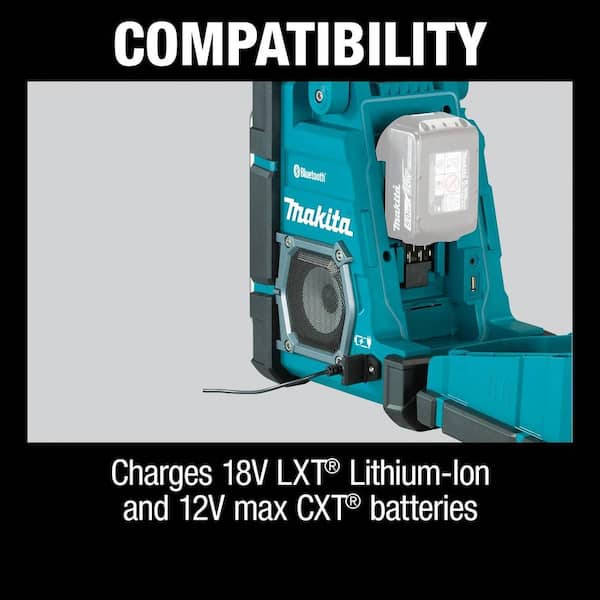  Makita XRM10 18V LXT® / 12V max CXT® Lithium-Ion Cordless  Bluetooth® Job Site Charger/Radio, Tool Only : Everything Else