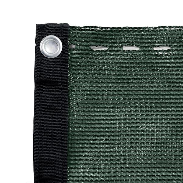 Shatex 4.92 x 50 ft. Privacy Fence Screen Shade Cover Mesh Net with Eyelets and Grommets for Garden Backyard Dark Green
