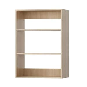 31.5 in. W Wood Short Tower Unit Wall Mount 2-Shelf Wood Closet System