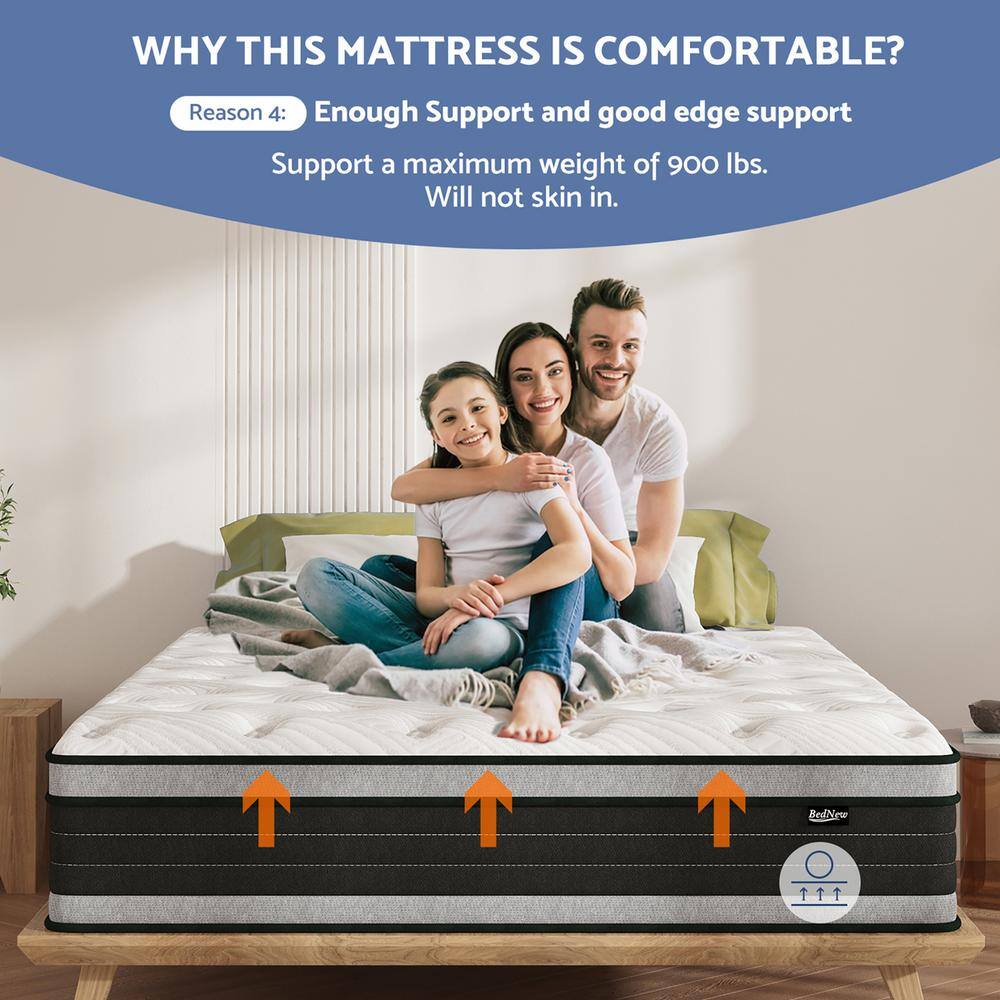 Full 14-Inch Medium Firm Hybrid Pillow Top Mattress