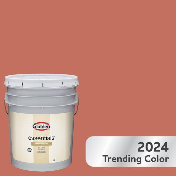 Glidden Essentials 5 gal. PPG11916 Cajun Spice Satin Exterior Paint