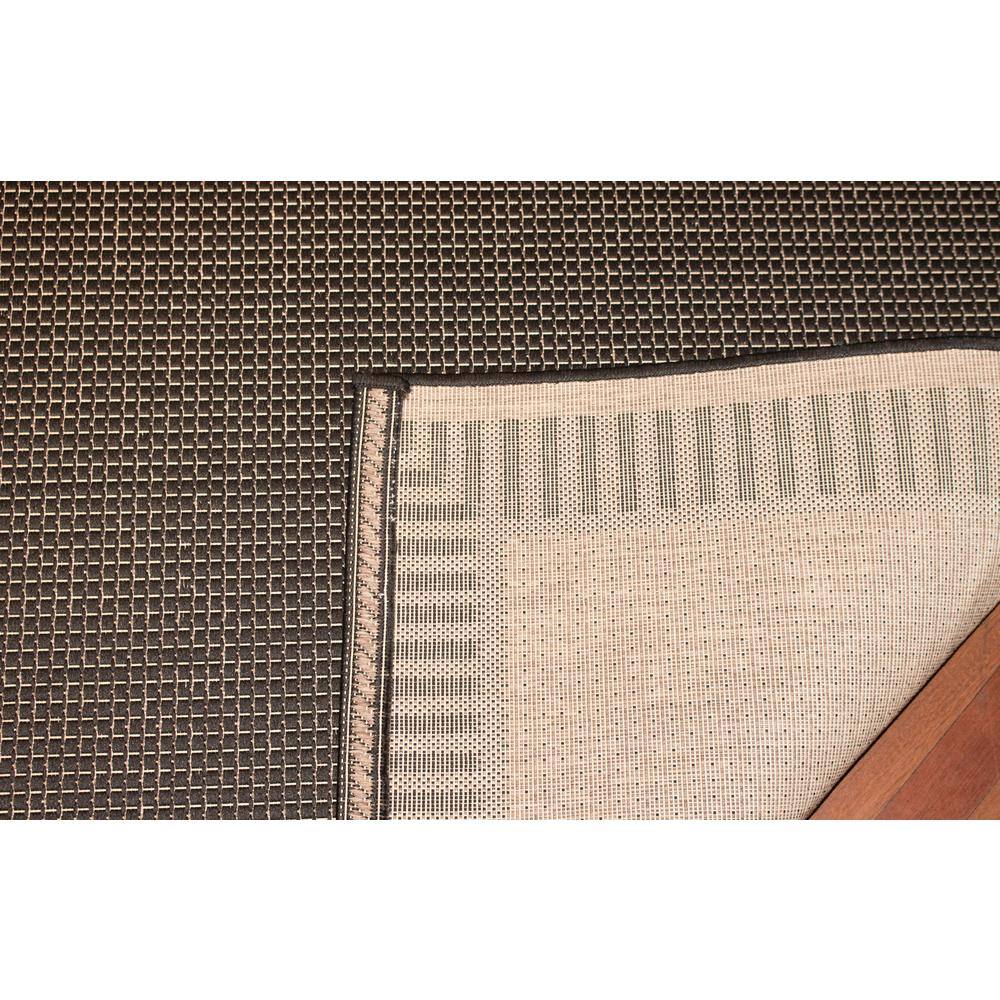 Recife Black and Cocoa Rectangular Polypropylene Indoor/Outdoor Rug