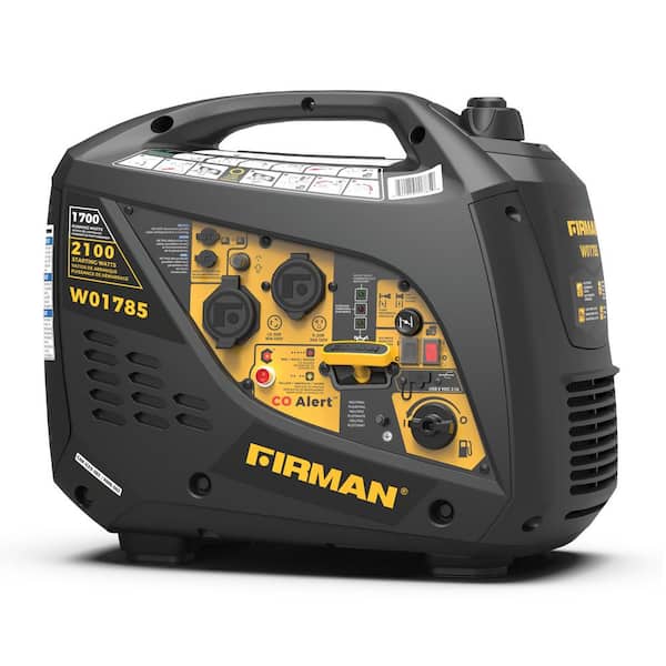 2,100/1,700-Watt Recoil Start Gas Powered Inverter Generator with, CO Alert, Built-In Parallel Capability and RV Adapter
