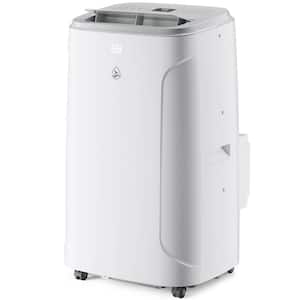 9200 BTU (DOE) Portable Air Conditioner Cools 550 sq. ft. with Dehumidifier, Heater and Remote in White, 90° Swing Air