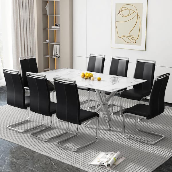 Dining Table, 48 Rectangular, Small, Kitchen, Dining Room, Laminate, Grey,  Contemporary, Modern