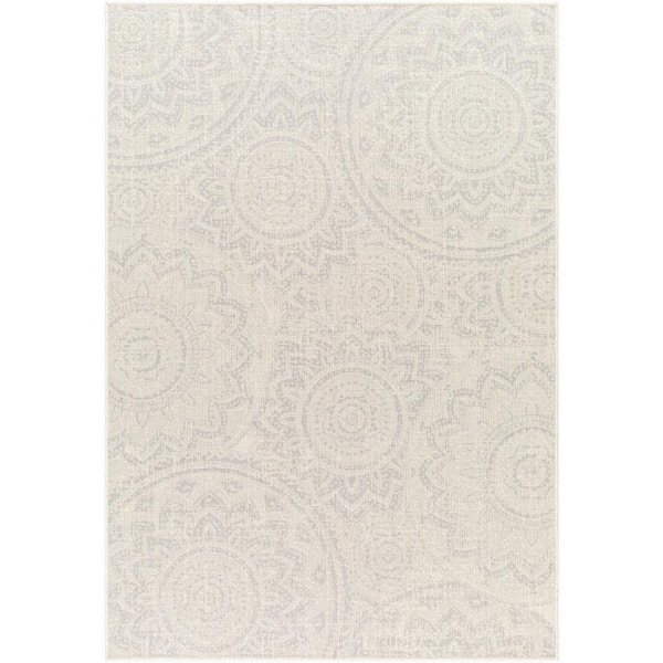Ravello Cream Paisley 5 ft. x 7 ft. Indoor/Outdoor Area Rug