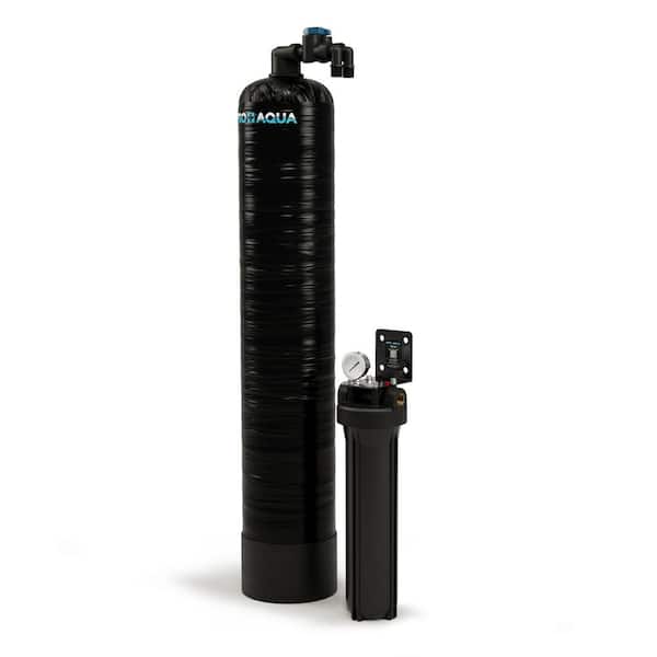 IFILTERS Whole House Salt-Free Water Softener Conditioner with Single Stage Carbon Filtration System, High Flow 15 GPM