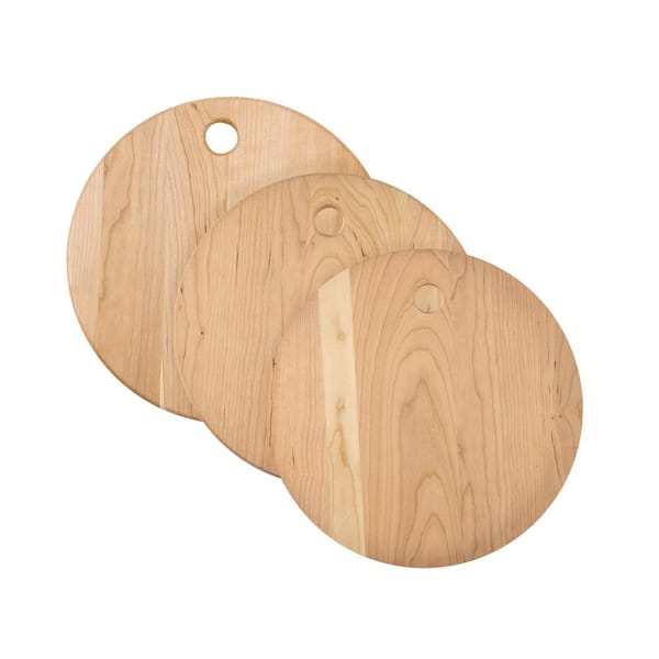 Walnut Hollow 13 in. Round Cherry Serving Board (3-Pack)