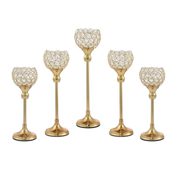 Candlestick Holders, Glass Taper Candle Holders Set of 4, Candle Holders  for Candlesticks, for Christmas Events Party Wedding Reception Table