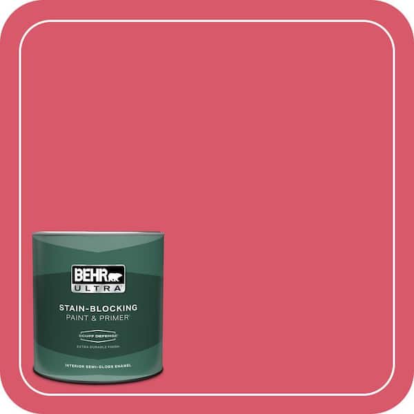 BEHR ULTRA 1 qt. #130B-6 Dragon Fruit Extra Durable Semi-Gloss Enamel Interior Paint & Primer