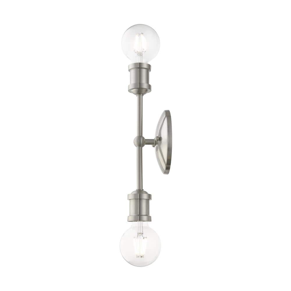 Lansdale Brushed Nickel 12" Contemporary Vanity Light