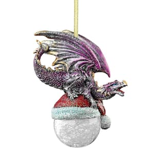 6.5 in. North Pole Dragon Holiday Ornament