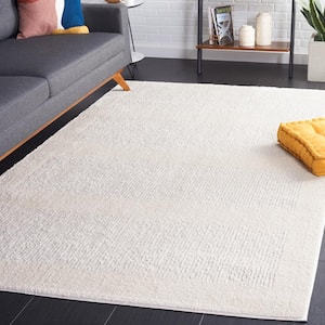 Melody Ivory/Grey 4 ft. x 6 ft. Striped Area Rug