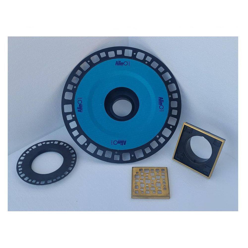 ABS 4 in. x 4 in. Square Shower Drain for Tiled Shower- Matte Gold price history on PriceWatchPro