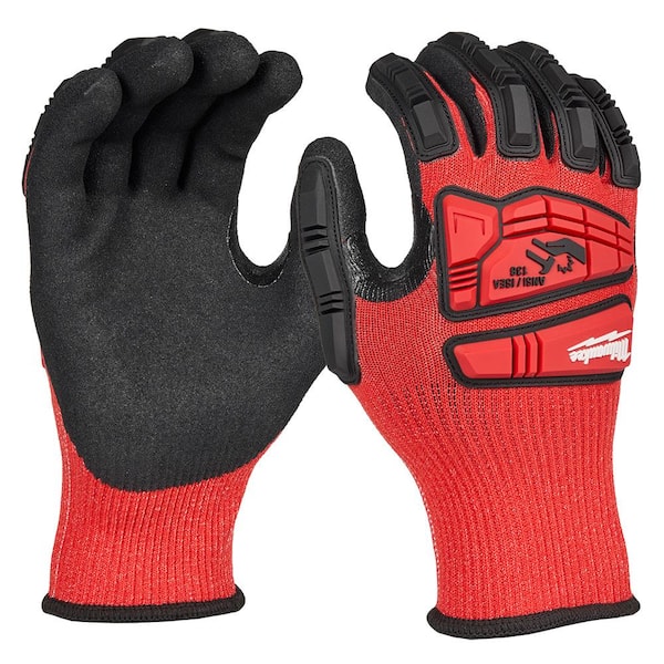 Milwaukee Small Red Nitrile Level 3 Cut Resistant Impact Gloves 48