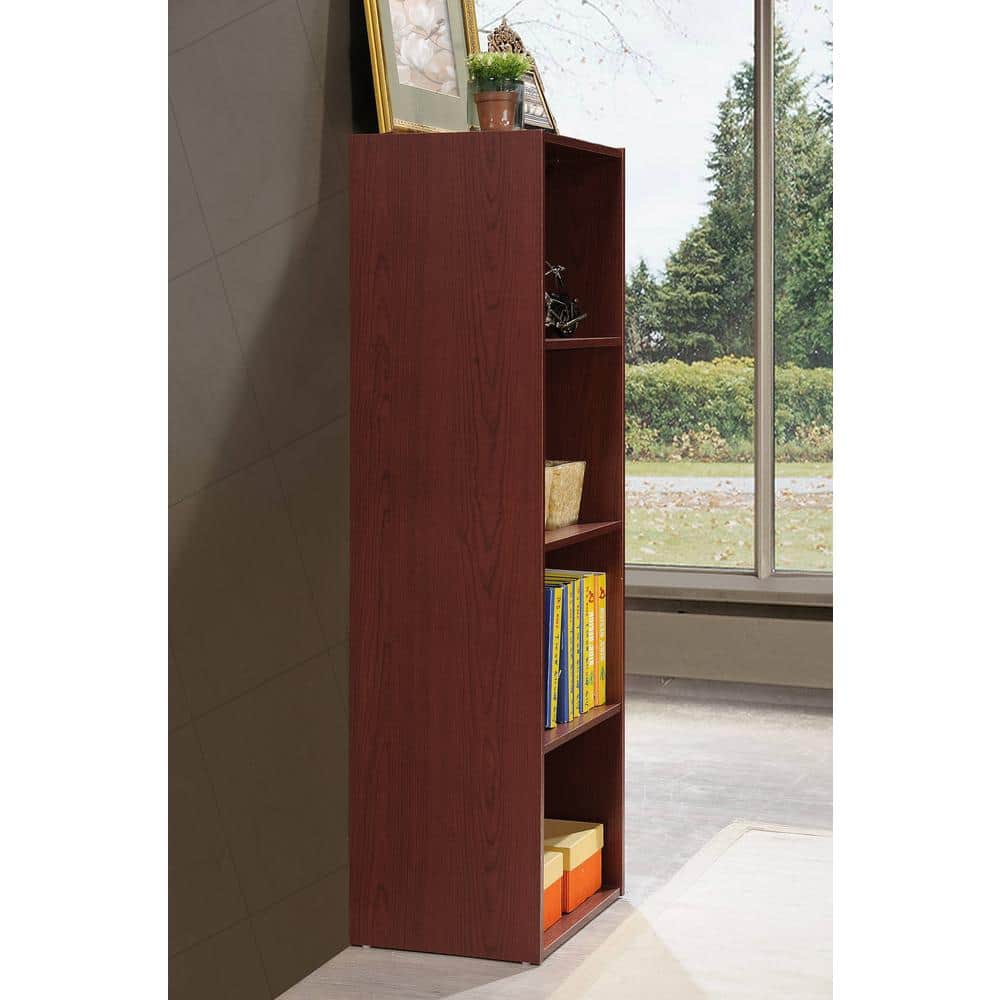 Mahogany Kids Toy Storage Bookcase with Doors and Cubes