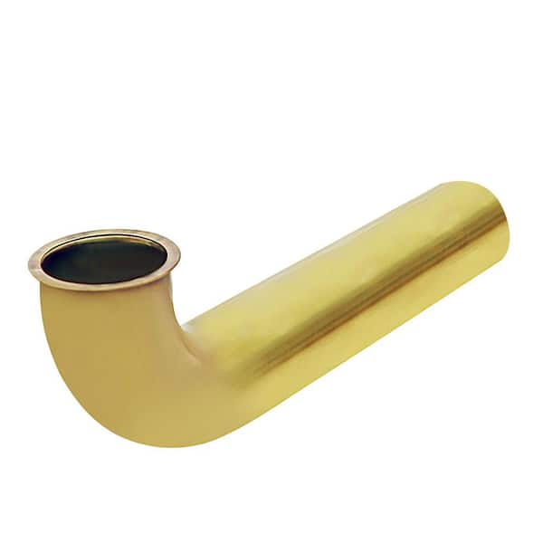 PLUMBFLEX 1-1/2 in. x 12 in. Brass Direct Connect Waste Bend for Tubular Drain Applications, 22GA