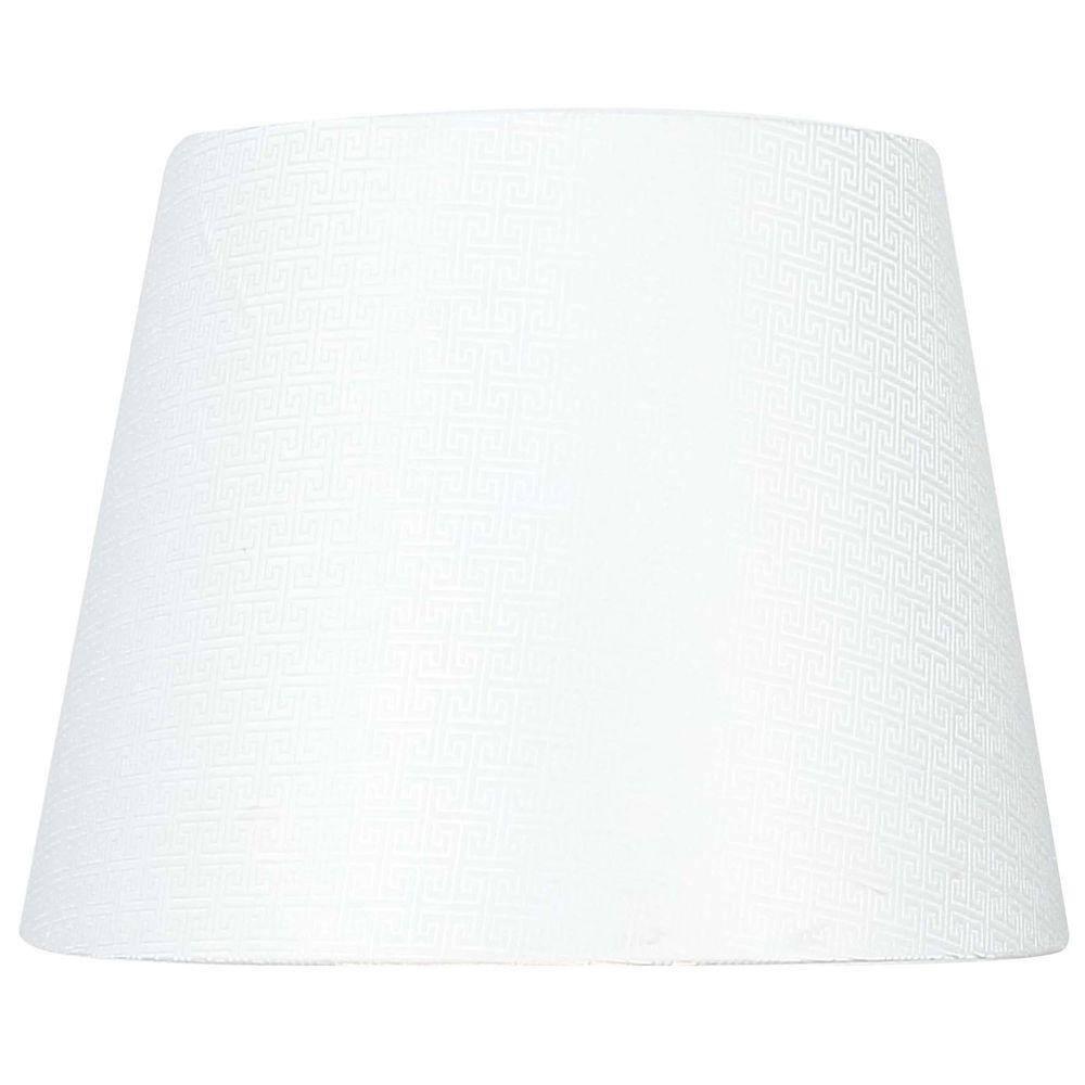 Hampton Bay Mix & Match White Geometric Watermark Round Accent Shade 