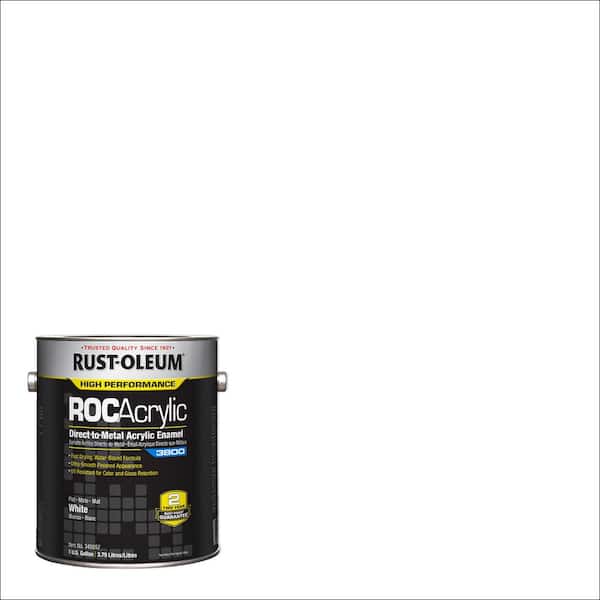 Rust-Oleum 1 gal. ROC Acrylic  3800 DTM OSHA Flat White Interior/Exterior Enamel Paint (Case of 2)