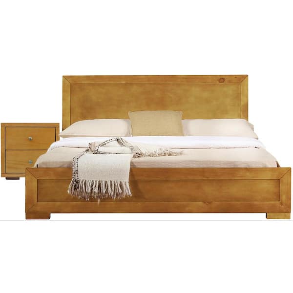 Camden Isle Trent 78 in. 2-Piece Oak Full Bedroom Set