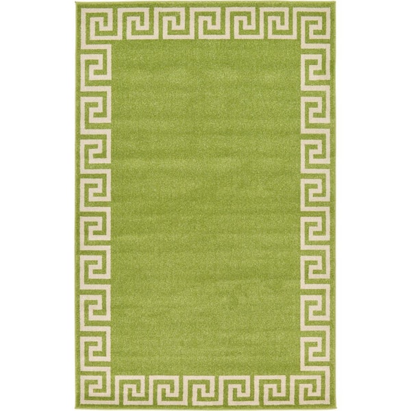 Athens Modern Light Green 5' 0 x 8' 0 Area Rug