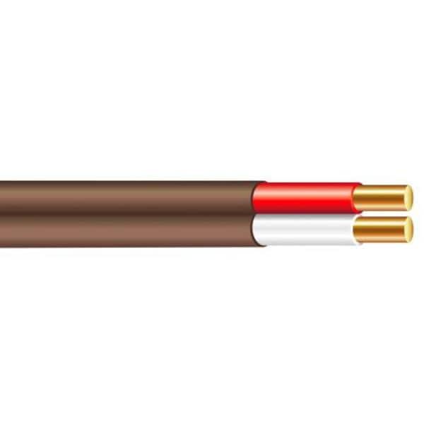 500 ft. 18/3 Brown Solid Copper CL2R Thermostat Wire