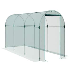 4 ft. x 12 ft. Plant Protection Tent Crop Cage with Zippered Door for Plants, Herbs, Fruits, Green