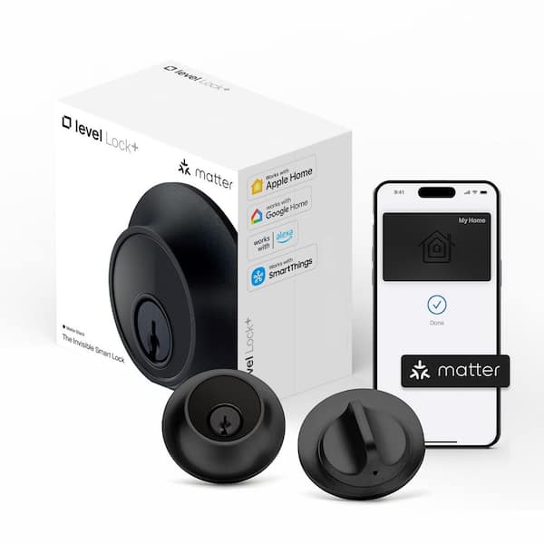 Lock+ (Matter)-Most Advanced Matter-Over-Thread Smart Lock Deadbolt-Works w/ Apple Alexa Google SmartThings Matte Black