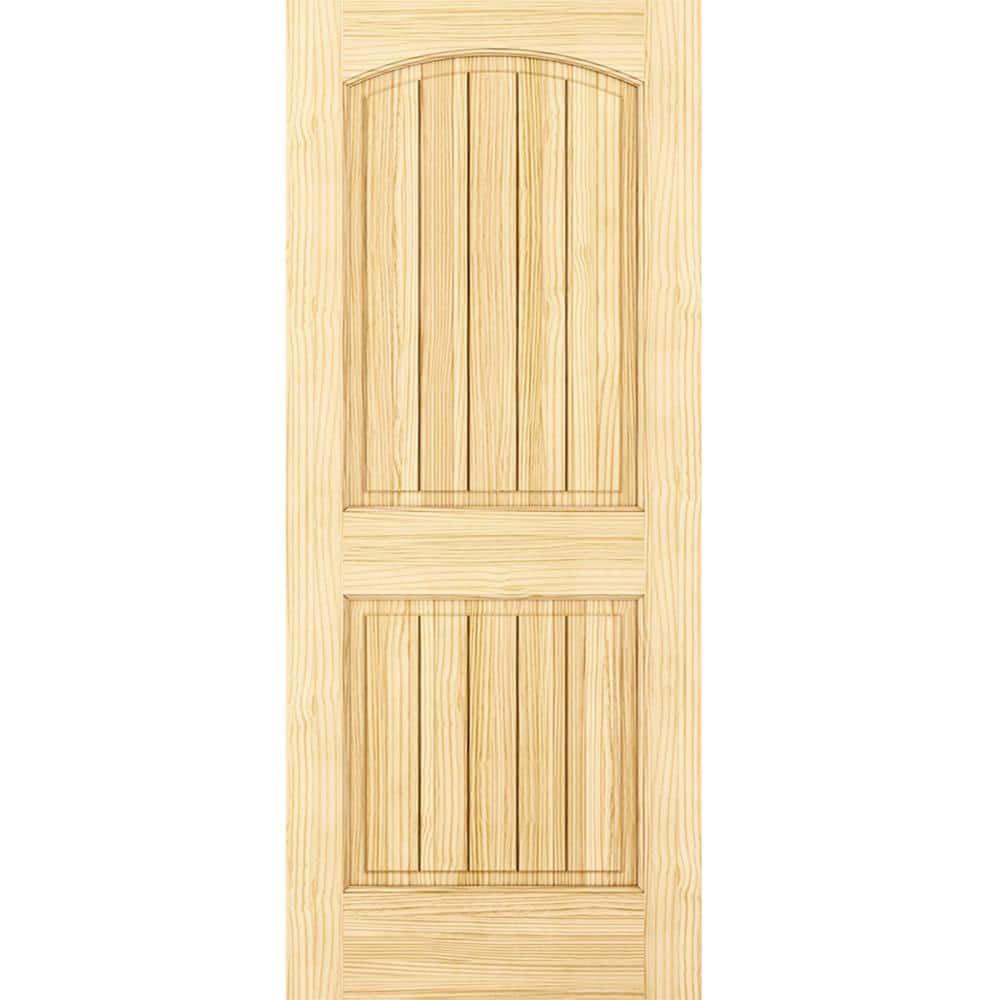 Kimberly Bay 28 in. x 80 in. Unfinished 2 Panel Arch Top V-Groove Solid  Core Pine Interior Door Slab DPC2PAVC2880 - The Home Depot
