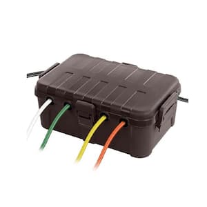 8.5 in. x 12.5 in. x 5 in. Polypropylene Brown 4-Gang IP54 Waterproof Electrical Box (1-Pack)